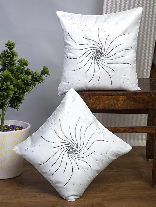 alina decor set of 2 embllished cushion covers 16 x 16 inch - 18448084 - Very Small Image - 1