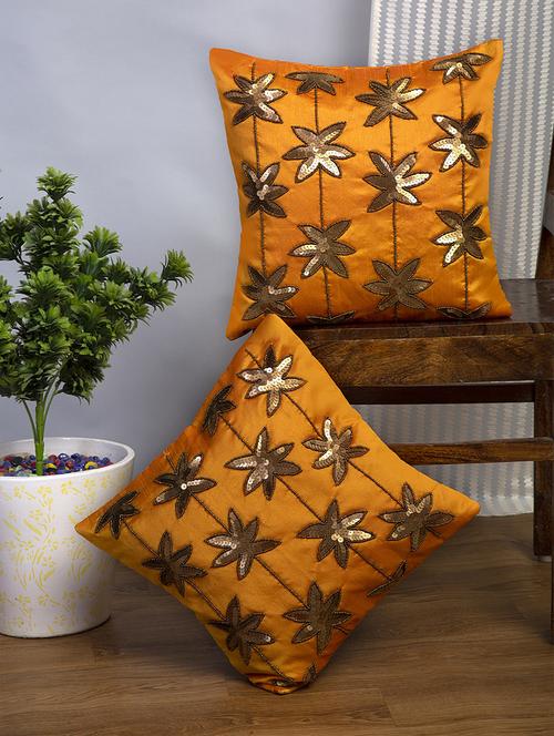 alina decor set of 2 embllished cushion covers 16 x 16 inch - 18448092 - Very Small Image - 1