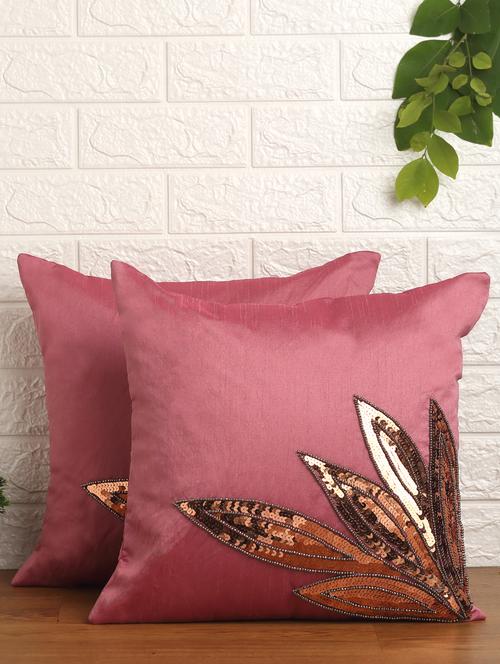 alina decor set of 2 embllished cushion covers 16 x 16 inch - 18448182 - Very Small Image - 1