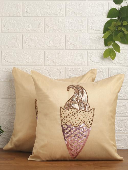 alina decor set of 2 embllished cushion covers 16 x 16 inch - 18448197 - Very Small Image - 1