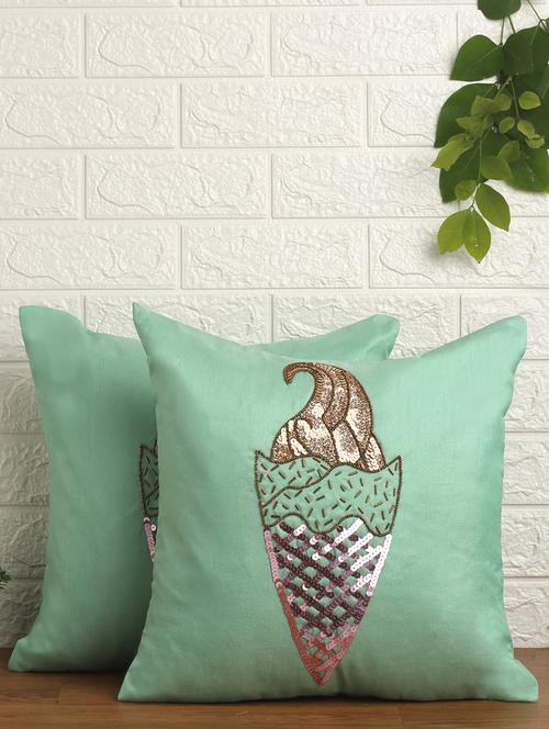 alina decor set of 2 embllished cushion covers 16 x 16 inch - 18448199 - Very Small Image - 1
