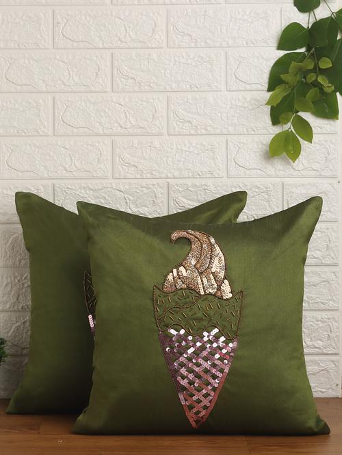 alina decor set of 2 embllished cushion covers 16 x 16 inch - 18448200 - Very Small Image - 1