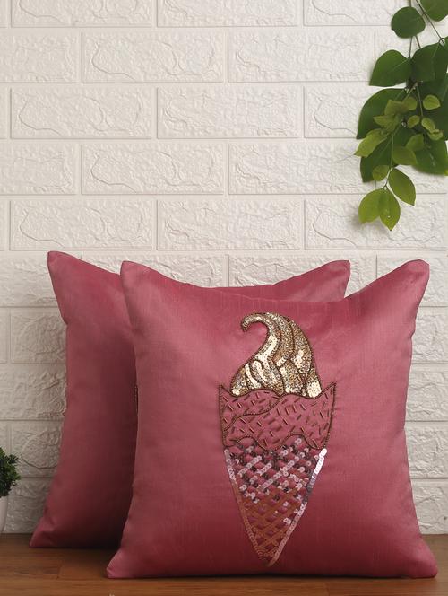 alina decor set of 2 embllished cushion covers 16 x 16 inch - 18448203 - Very Small Image - 1