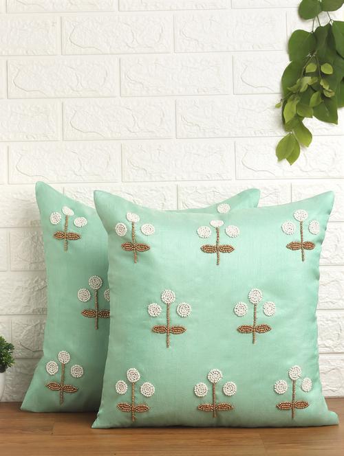 alina decor set of 2 embllished cushion covers 16 x 16 inch - 18448224 - Very Small Image - 1