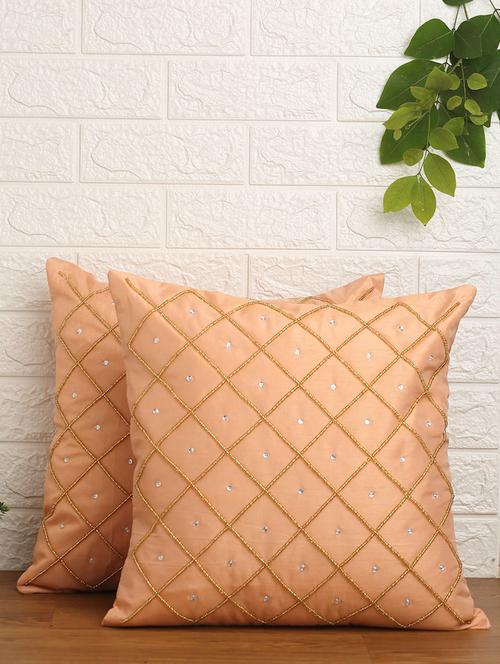 alina decor set of 2 embllished cushion covers 16 x 16 inch - 18448275 - Very Small Image - 1