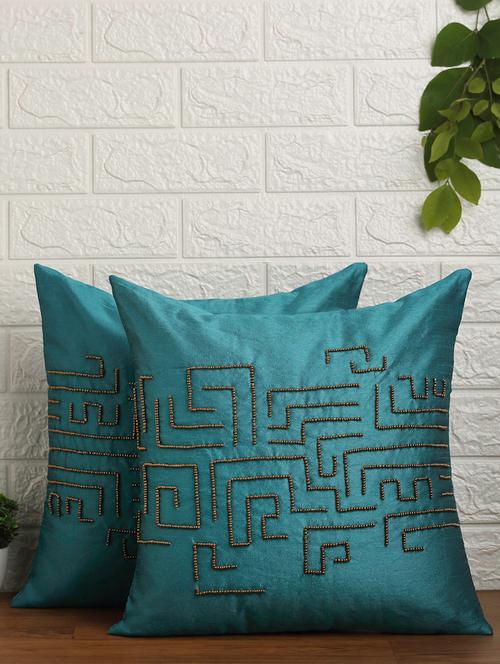 alina decor set of 2 embllished cushion covers 16 x 16 inch - 18448289 - Very Small Image - 1