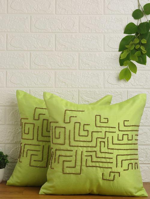 alina decor set of 2 embllished cushion covers 16 x 16 inch - 18448292 - Very Small Image - 1
