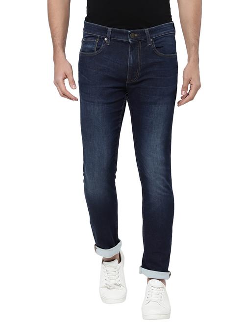 navy-blue light-washed denim jean - 18448543 - Very Small Image - 1