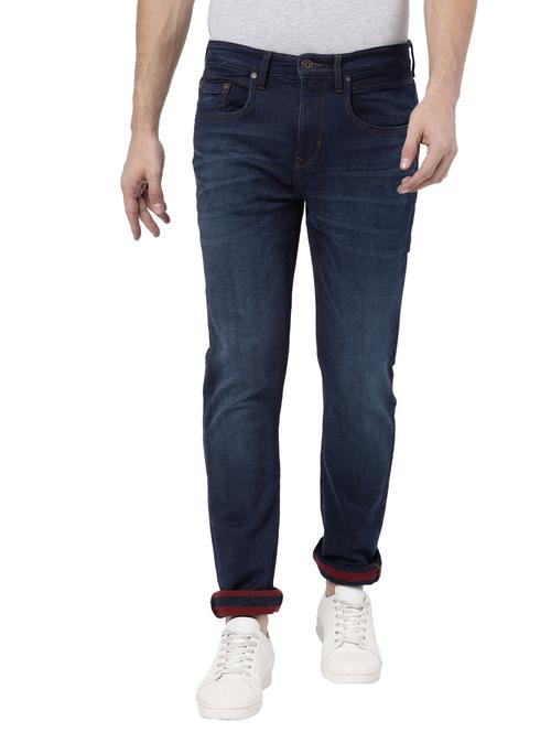 navy blue light washed denim jean - 18448560 - Very Small Image - 1