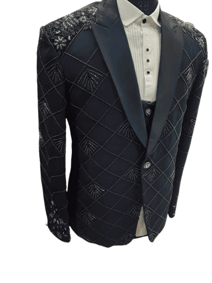 embroidered two piece suit set - 18448767 - Very Small Image - 1