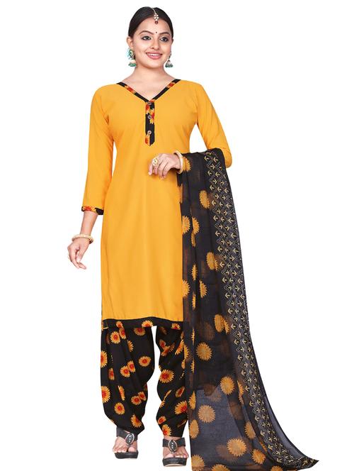 printed unstitched salwar suit set - 18448786 - Very Small Image - 1