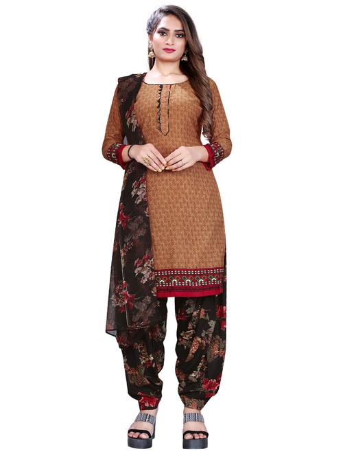 printed unstitched salwar suit set - 18448809 - Very Small Image - 1