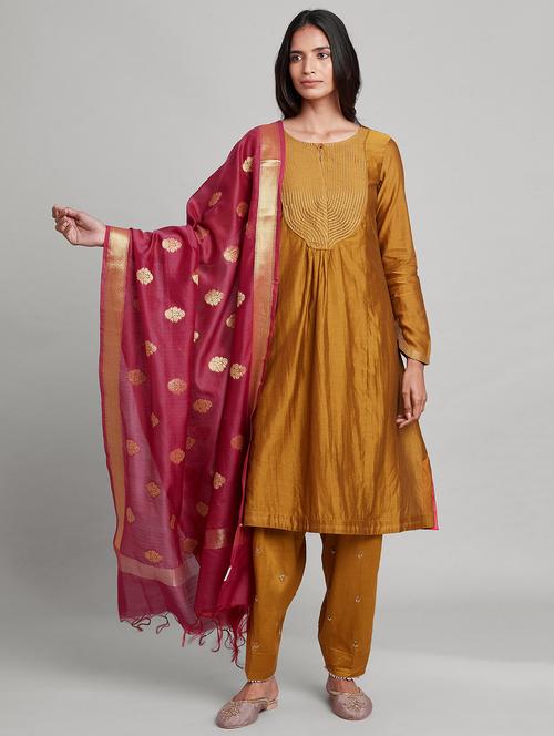 self design woven dupatta - 18448896 - Very Small Image - 1