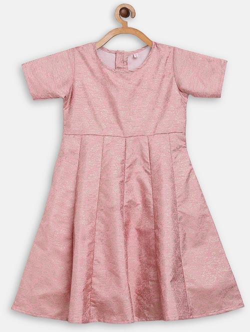 girls pink printed kalidar party gown - 18448978 - Very Small Image - 1