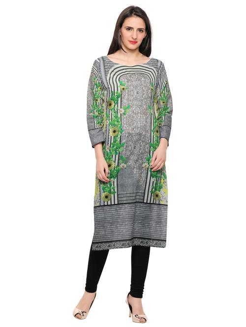 digital print straight kurta - 18449066 - Very Small Image - 1