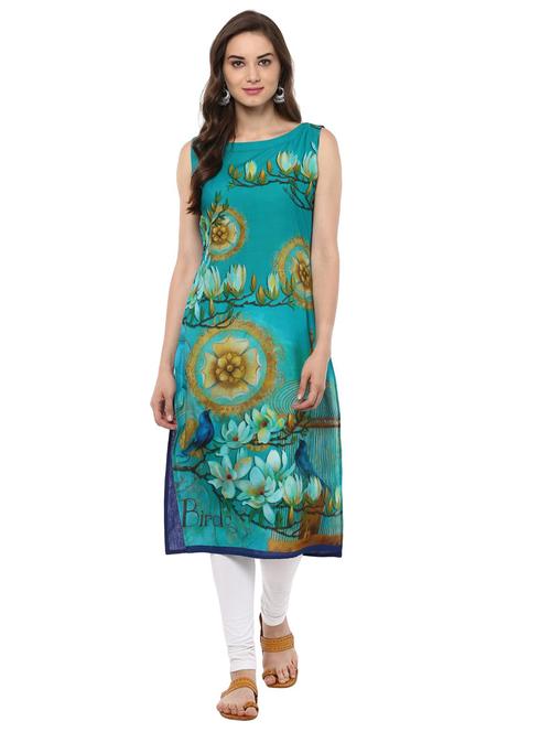 digital print straight kurta - 18449087 - Very Small Image - 1