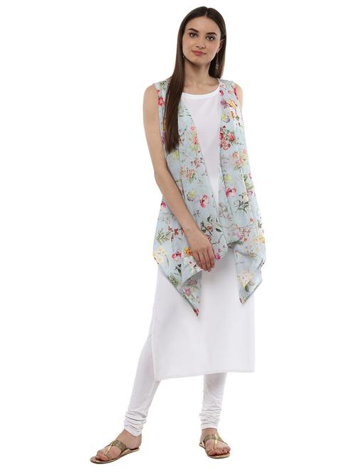 floral layered kurta - 18449121 - Very Small Image - 1