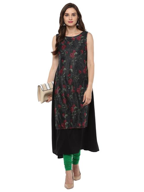floral printed a-line kurta - 18449165 - Very Small Image - 1