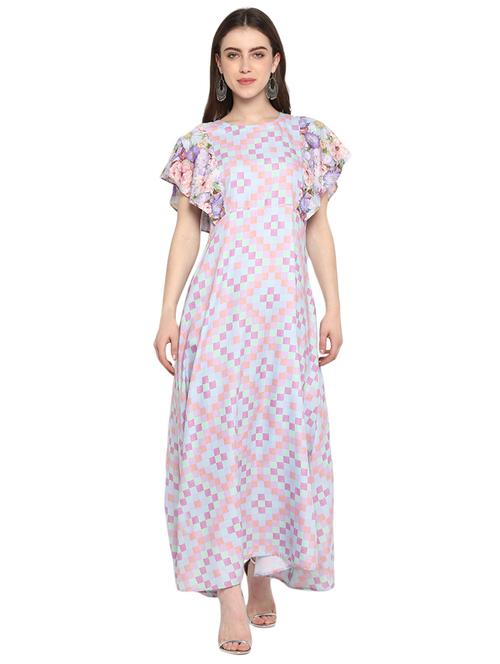 printed a-line ethnic dress - 18449181 - Very Small Image - 1