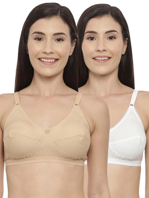 pack of 2 solid regular bra - 18449781 - Very Small Image - 1