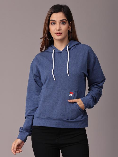 navy solid hooded sweatshirt - 18449795 - Very Small Image - 1