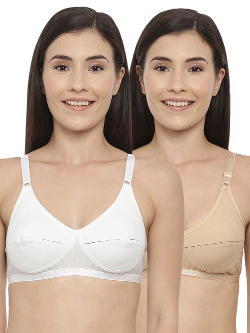 pack of 2 solid regular bra - 18449808 - Very Small Image - 1