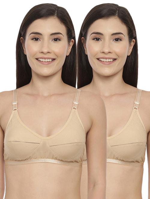 pack of 2 solid regular bra - 18449809 - Very Small Image - 1