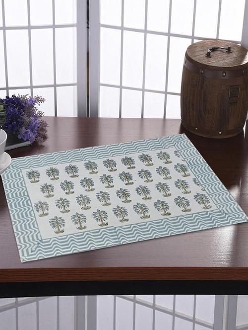 texstylers thick cotton canvas jaipuri block print table mats - 18450128 - Very Small Image - 1
