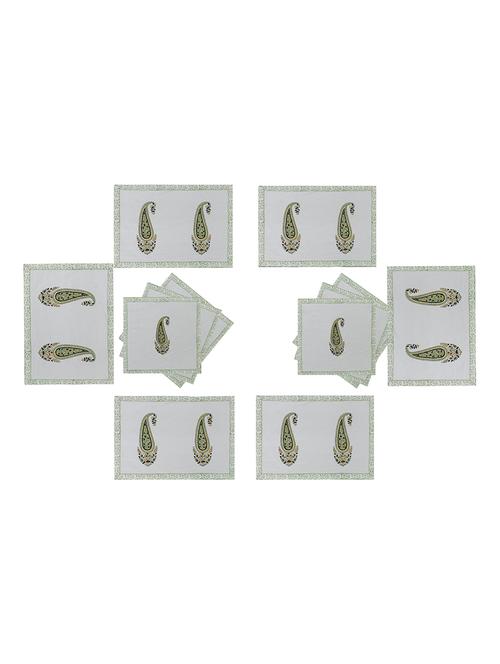 texstylers pure cotton 6 table mats and 6 napkins set - 18450316 - Very Small Image - 1