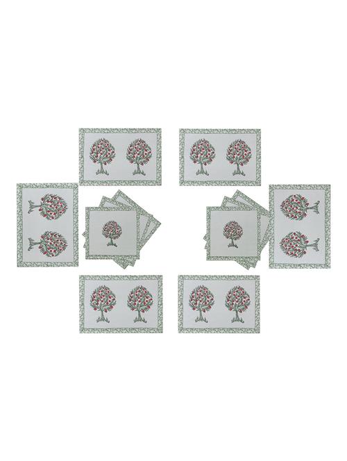 texstylers pure cotton 6 table mats and 6 napkins set - 18450325 - Very Small Image - 1