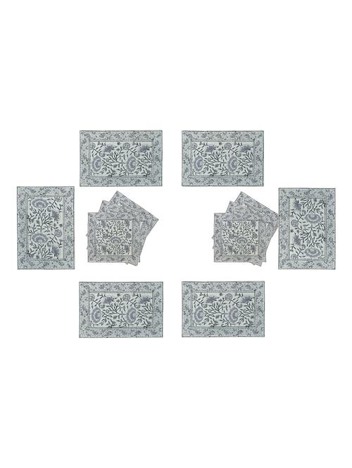 texstylers pure cotton 6 table mats and 6 napkins set - 18450327 - Very Small Image - 1