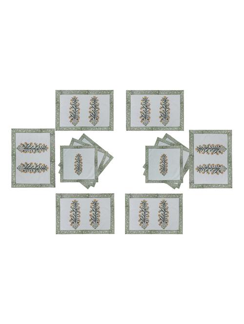texstylers pure cotton 6 table mats and 6 napkins set - 18450330 - Very Small Image - 1