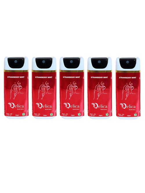 pack of 5 strawberry mint mouth freshener spray - 18450733 - Very Small Image - 1