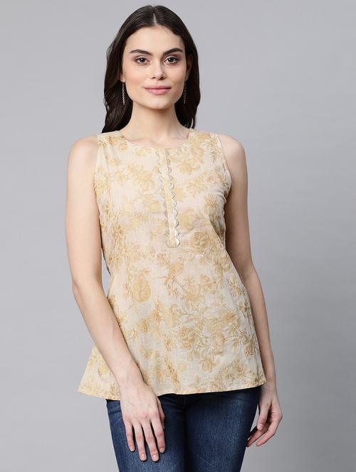 foil print a-line top - 18450906 - Very Small Image - 1