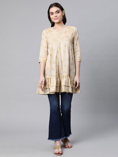foil print a-line top - 18450907 - Very Small Image - 1