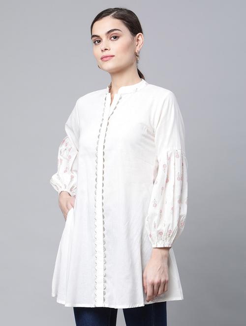 printed a-line top - 18450931 - Very Small Image - 1