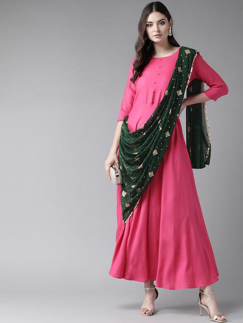 embellished kurta dupatta set - 18451114 - Very Small Image - 1