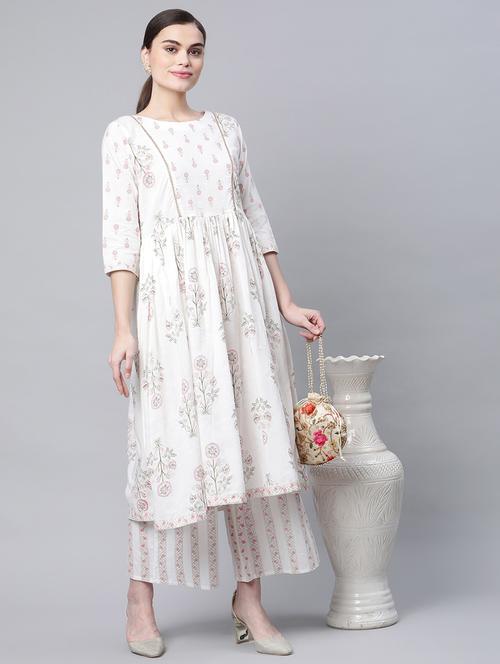 printed kurta palazzo set - 18451217 - Very Small Image - 1
