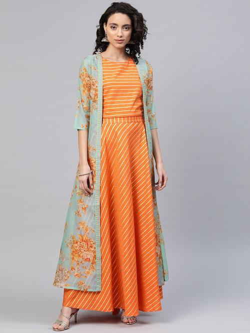 foil print top pant fusion set - 18451247 - Very Small Image - 1