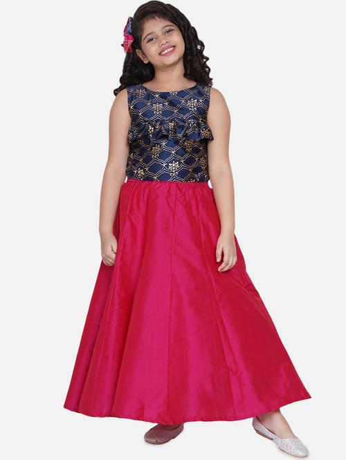 girls foil printed lehenga choli - 18451264 - Very Small Image - 1