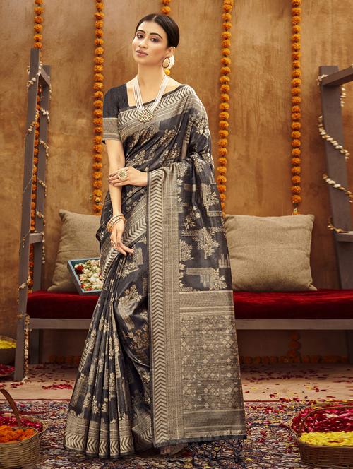 zari work woven saree - 18451559 - Very Small Image - 1