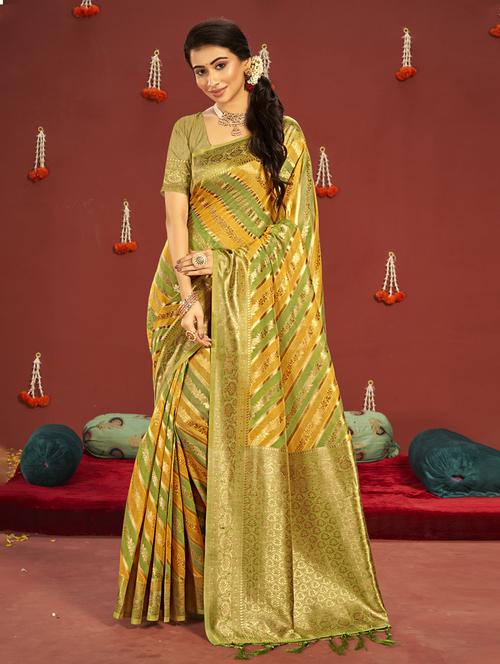zari work woven saree - 18451567 - Very Small Image - 1