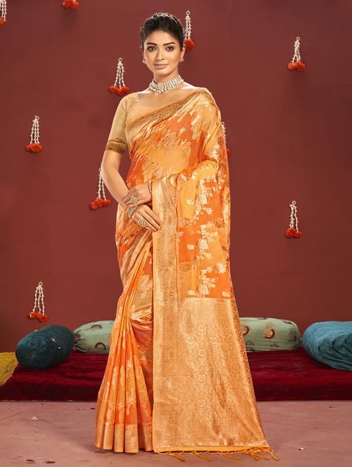 zari work woven saree - 18451570 - Very Small Image - 1