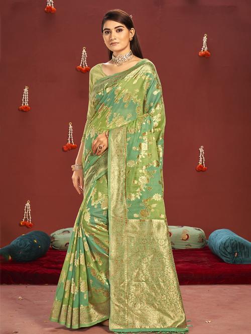 zari work woven saree - 18451571 - Very Small Image - 1