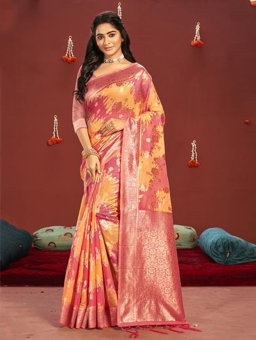 zari work woven saree - 18451572 - Very Small Image - 1