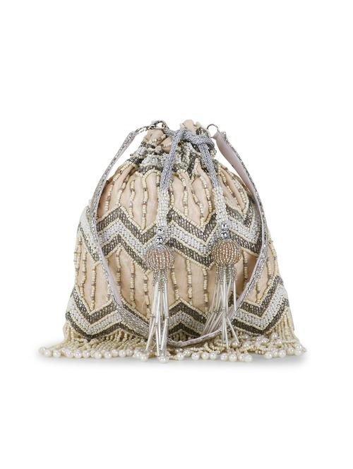 embellished faux silk regular potli - 18451996 - Very Small Image - 1