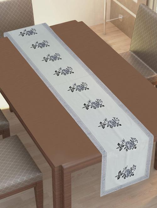 texstylehome thick cotton 16x60 inches block print 4 seater table runner - 18452121 - Very Small Image - 1