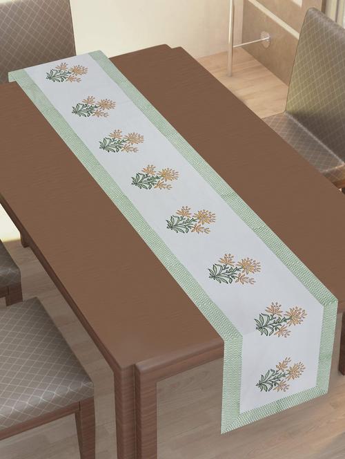 texstylehome thick cotton 16x60 inches block print 4 seater table runner - 18452129 - Very Small Image - 1