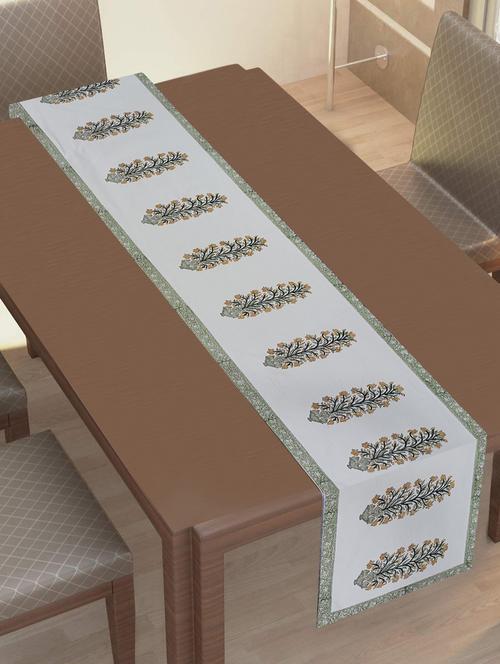 texstylehome thick cotton 16x60 inches block print 4 seater table runner - 18452131 - Very Small Image - 1