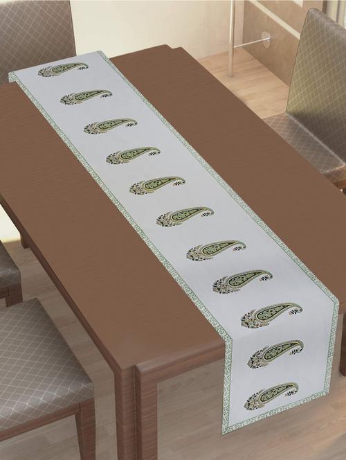 texstylehome thick cotton 16x72 inches block print 6 seater table runner - 18452143 - Very Small Image - 1